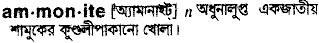Ammonite in Bangla Academy Dictionary