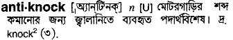 Antiknock in Bangla Academy Dictionary