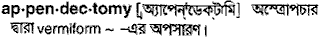 Appendectomy in Bangla Academy Dictionary