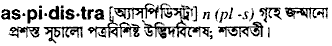 Aspidistra in Bangla Academy Dictionary