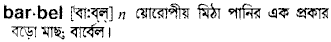 Barbel in Bangla Academy Dictionary
