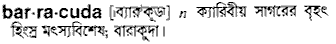 Barracuda in Bangla Academy Dictionary