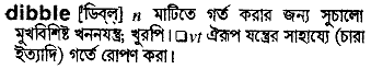 Dibble in Bangla Academy Dictionary