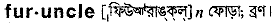 Furuncle in Bangla Academy Dictionary