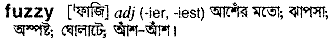 Fuzzy in Bangla Academy Dictionary