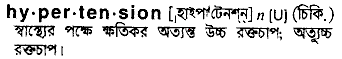 Hypertension in Bangla Academy Dictionary
