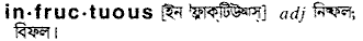Infructuous in Bangla Academy Dictionary