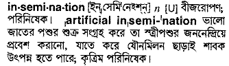 Insemination in Bangla Academy Dictionary