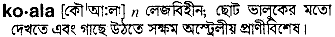 Koala in Bangla Academy Dictionary