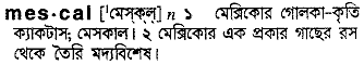 Mescal in Bangla Academy Dictionary