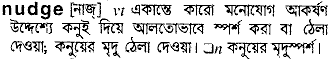 Nudge in Bangla Academy Dictionary