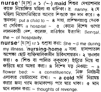 Nurse in Bangla Academy Dictionary