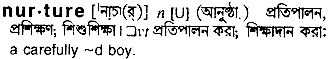 Nurture in Bangla Academy Dictionary