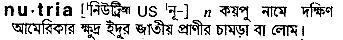 Nutria in Bangla Academy Dictionary