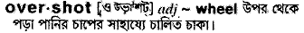 Overshot in Bangla Academy Dictionary