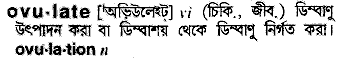 Ovulate in Bangla Academy Dictionary