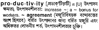 Productivity in Bangla Academy Dictionary
