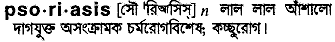 Psoriasis in Bangla Academy Dictionary