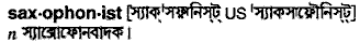 Saxophonist in Bangla Academy Dictionary