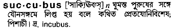 Succubus in Bangla Academy Dictionary