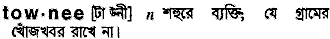 Townee in Bangla Academy Dictionary