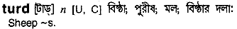 Turd in Bangla Academy Dictionary