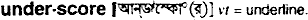 Underscore in Bangla Academy Dictionary