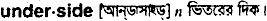Underside in Bangla Academy Dictionary