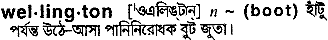 Wellington in Bangla Academy Dictionary
