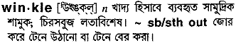 Winkle in Bangla Academy Dictionary