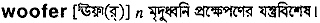 Woofer in Bangla Academy Dictionary