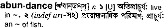 Abundance in Bangla Academy Dictionary