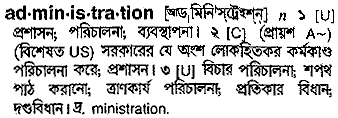 Administration in Bangla Academy Dictionary