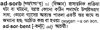 Adsorb in Bangla Academy Dictionary