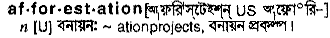 Afforestation in Bangla Academy Dictionary