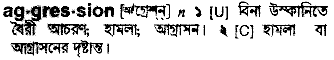 Aggression in Bangla Academy Dictionary