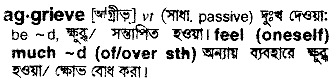 Aggrieve in Bangla Academy Dictionary