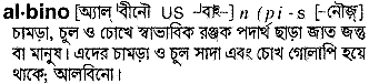 Albino in Bangla Academy Dictionary