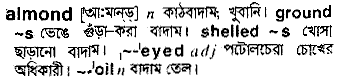 Almond in Bangla Academy Dictionary