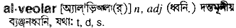 Alveolar in Bangla Academy Dictionary