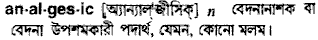 Analgesic in Bangla Academy Dictionary