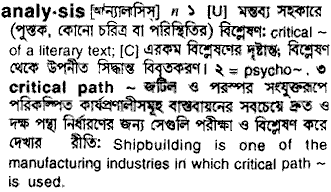 Analysis in Bangla Academy Dictionary