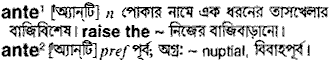 Ante in Bangla Academy Dictionary