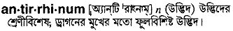 Antirrhinum in Bangla Academy Dictionary