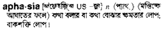 Aphasia in Bangla Academy Dictionary