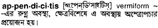Appendicitis in Bangla Academy Dictionary