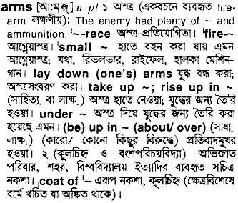 Arms in Bangla Academy Dictionary