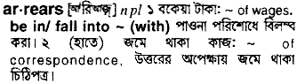 Arrears in Bangla Academy Dictionary