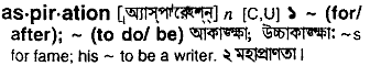 Aspiration in Bangla Academy Dictionary