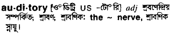 Auditory in Bangla Academy Dictionary